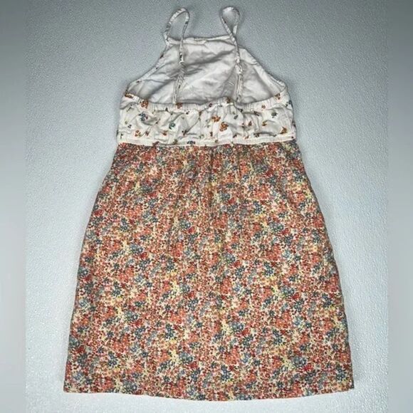 American Eagle White Orange Floral High Neck Mini Dress Size XS NWOT - Picture 8 of 10